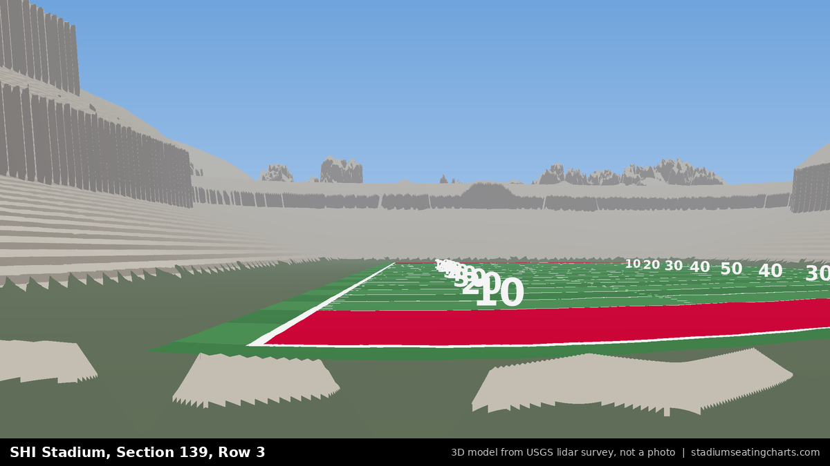 View from SHI Stadium Section 139, Row 3, looking toward the field