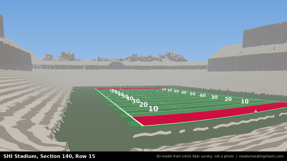 View from SHI Stadium Section 140, Row 15, looking toward the field