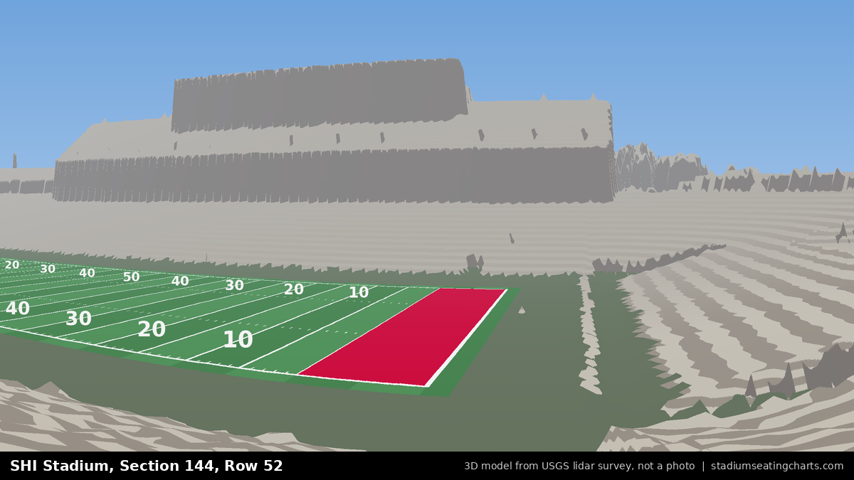 View from SHI Stadium Section 144, Row 52, looking toward the field