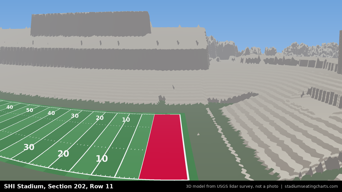 View from SHI Stadium Section 202, Row 11, looking toward the field