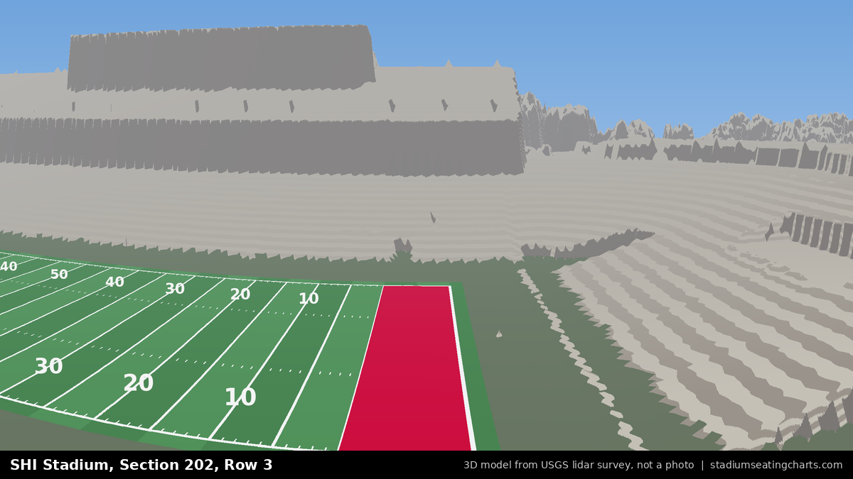 View from SHI Stadium Section 202, Row 3, looking toward the field