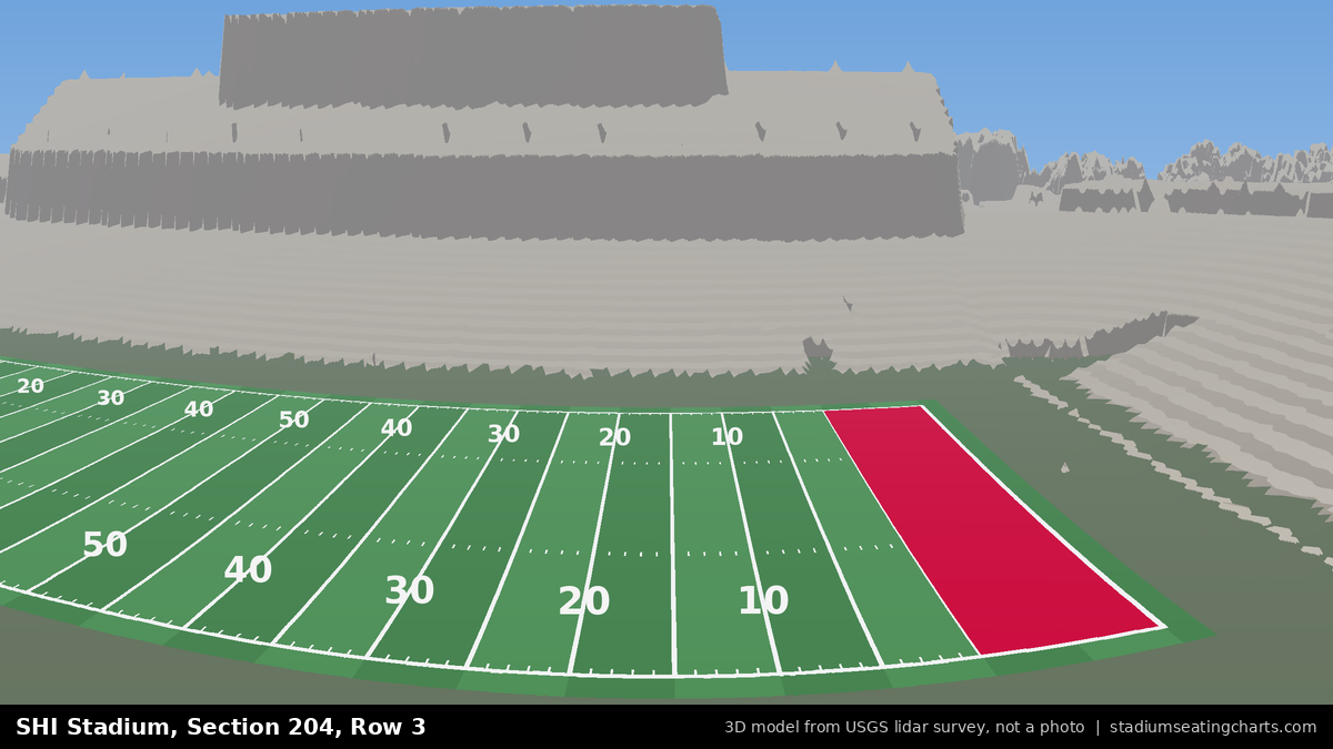 View from SHI Stadium Section 204, Row 3, looking toward the field