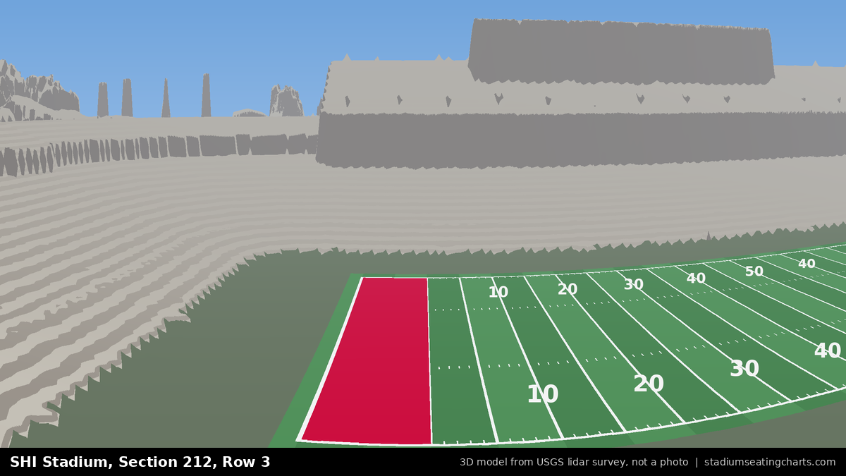 View from SHI Stadium Section 212, Row 3, looking toward the field