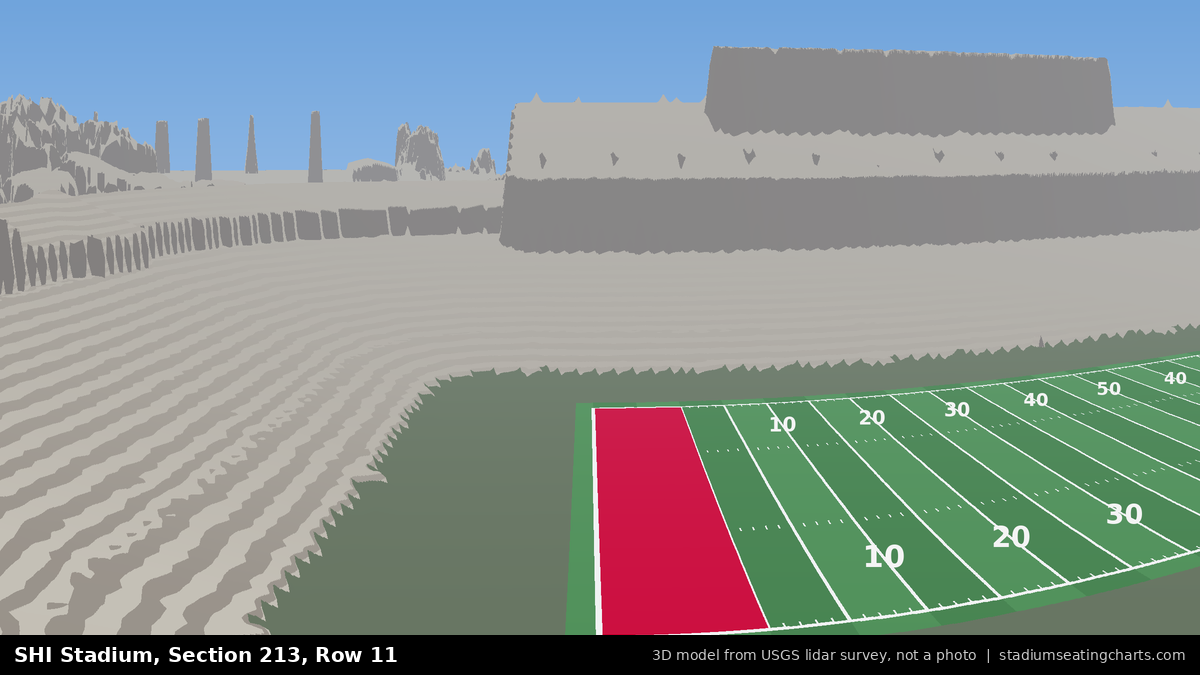 View from SHI Stadium Section 213, Row 11, looking toward the field