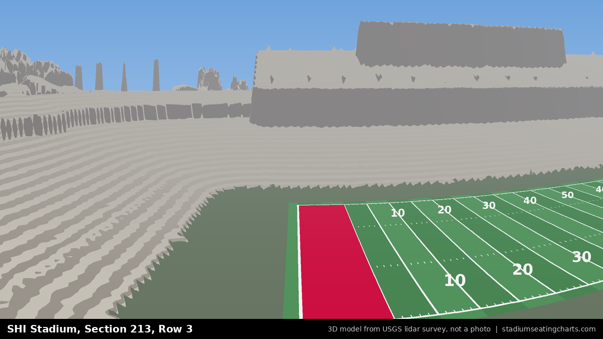 View from SHI Stadium Section 213, Row 3, looking toward the field