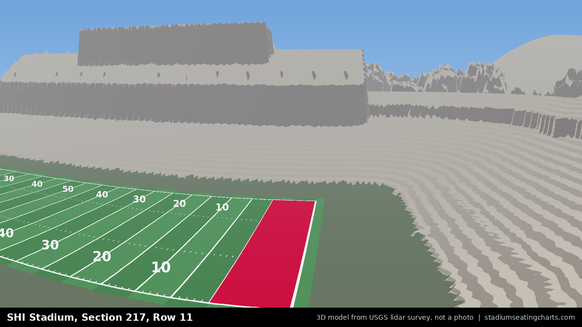 View from SHI Stadium Section 217, Row 11, looking toward the field