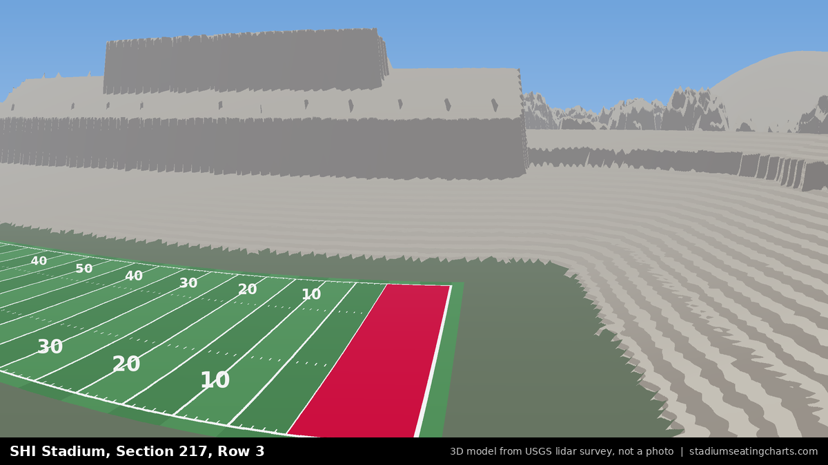 View from SHI Stadium Section 217, Row 3, looking toward the field