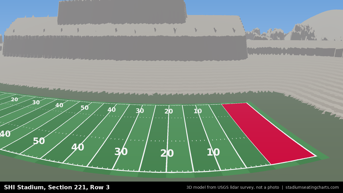 View from SHI Stadium Section 221, Row 3, looking toward the field