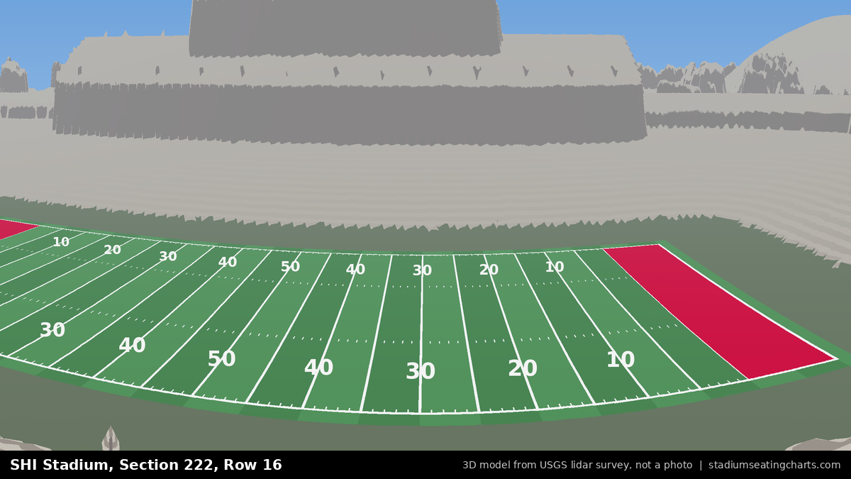 View from SHI Stadium Section 222, Row 16, looking toward the field