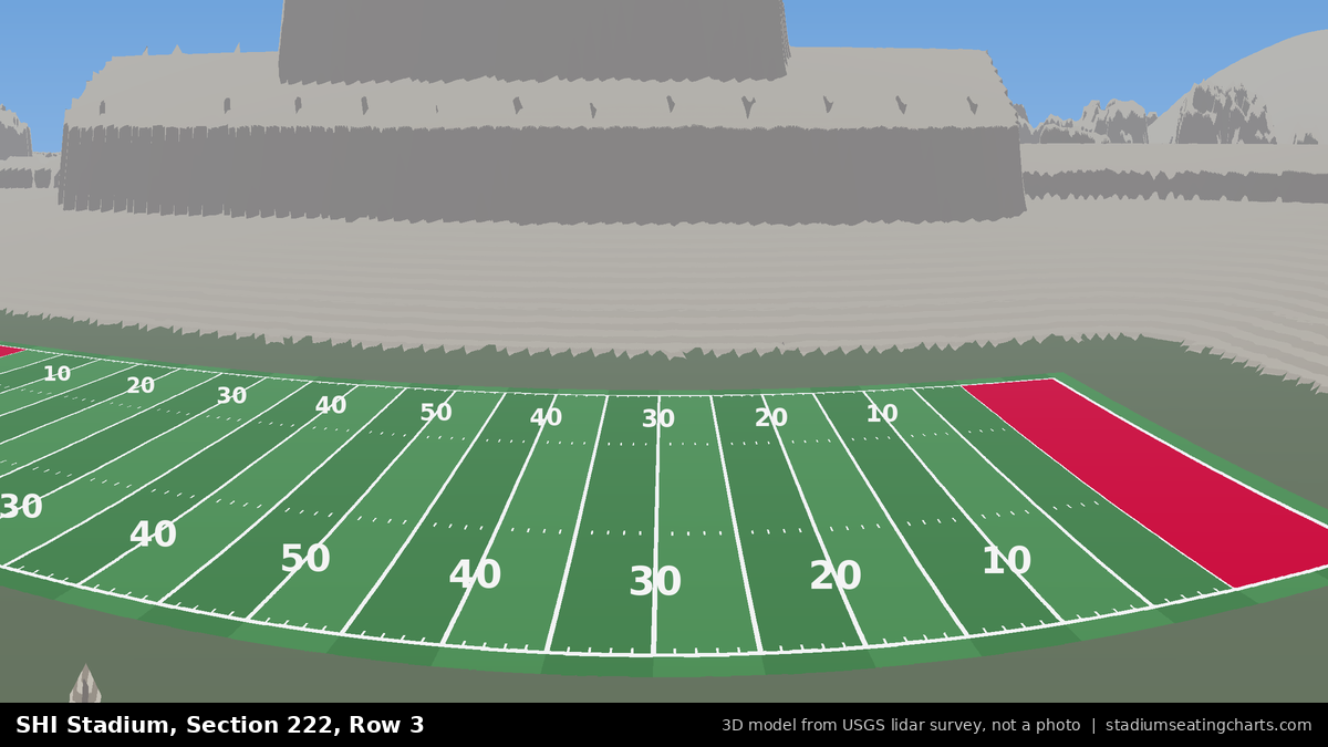View from SHI Stadium Section 222, Row 3, looking toward the field