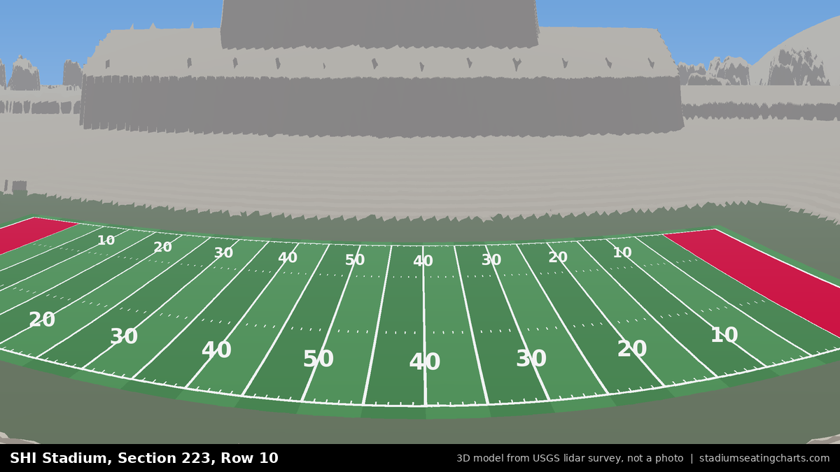 View from SHI Stadium Section 223, Row 10, looking toward the field