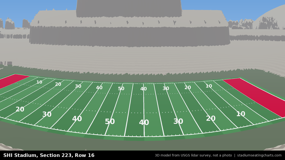 View from SHI Stadium Section 223, Row 16, looking toward the field