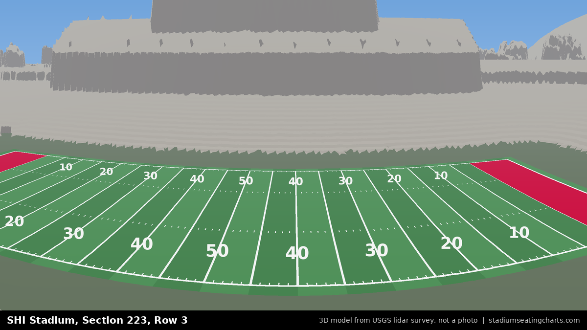 View from SHI Stadium Section 223, Row 3, looking toward the field