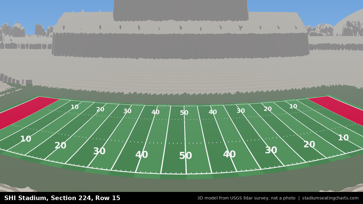 View from SHI Stadium Section 224, Row 15, looking toward the field