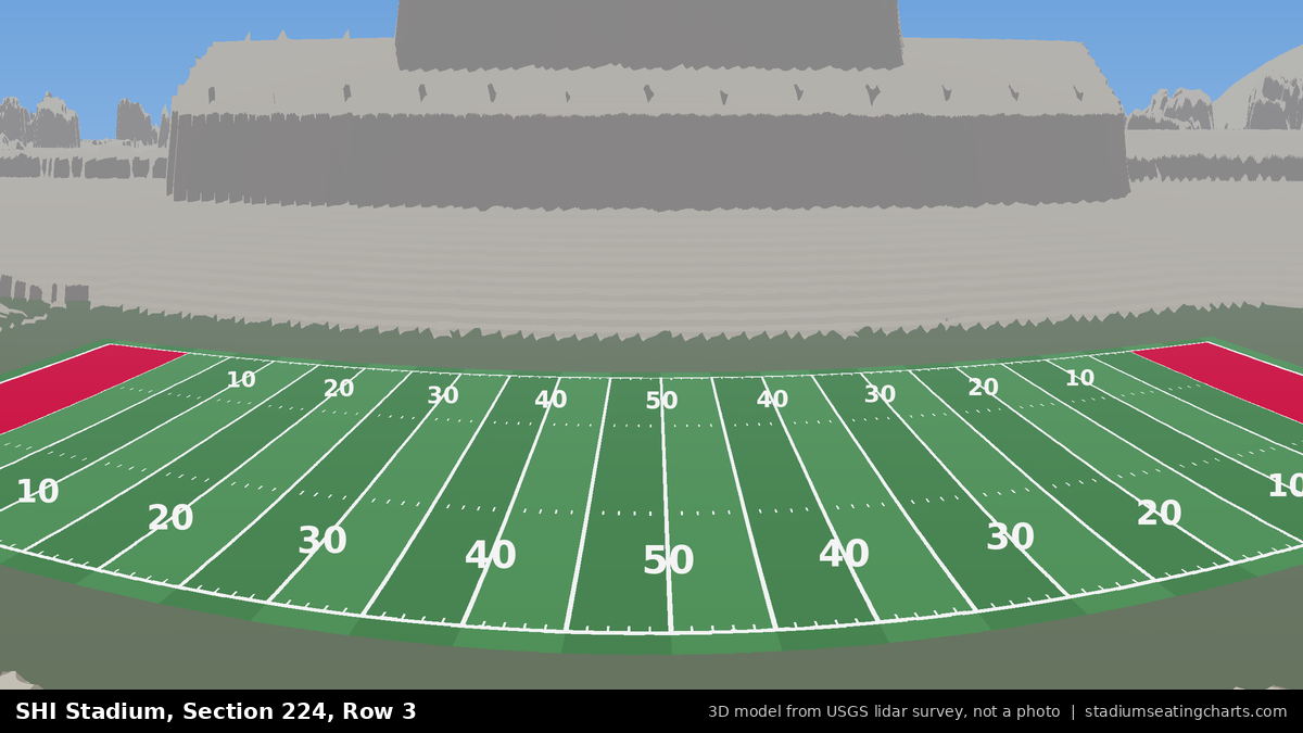 View from SHI Stadium Section 224, Row 3, looking toward the field
