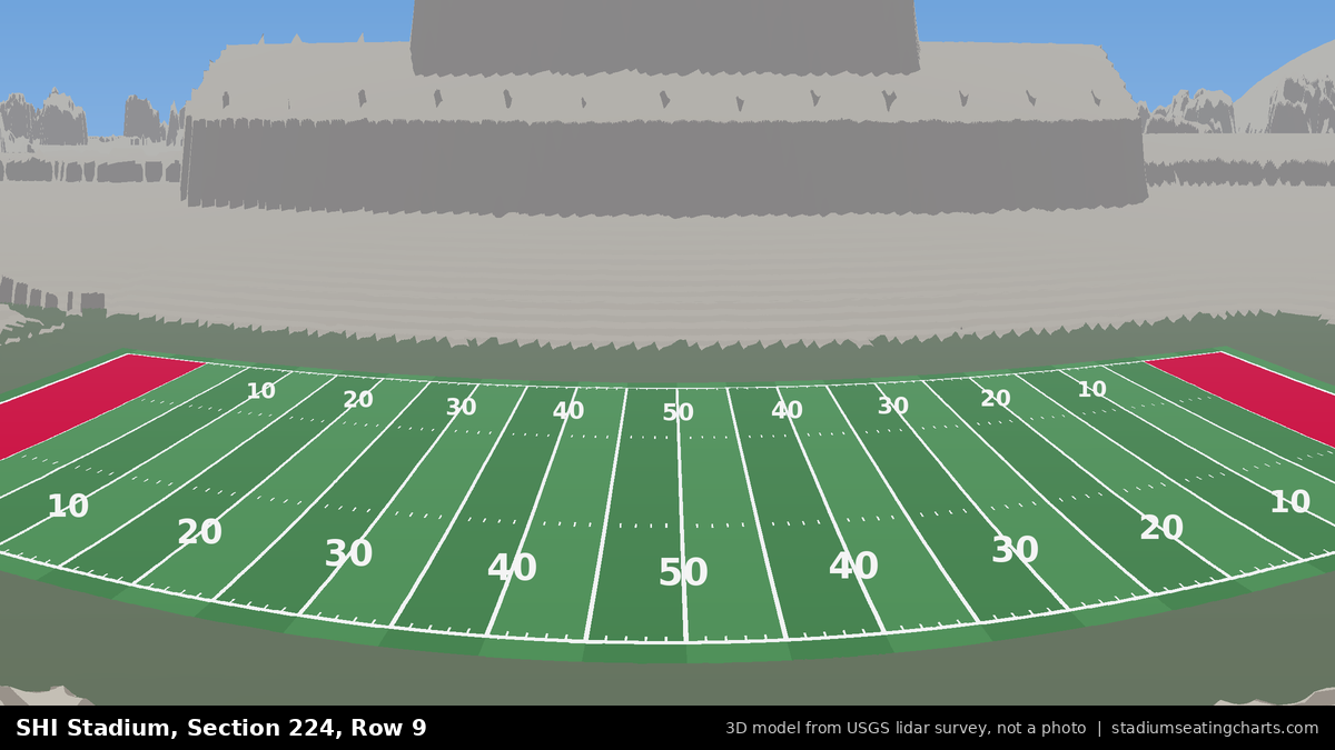 View from SHI Stadium Section 224, Row 9, looking toward the field