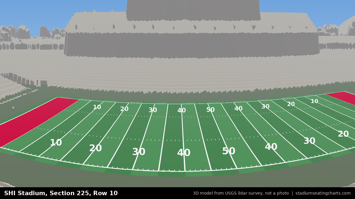 View from SHI Stadium Section 225, Row 10, looking toward the field