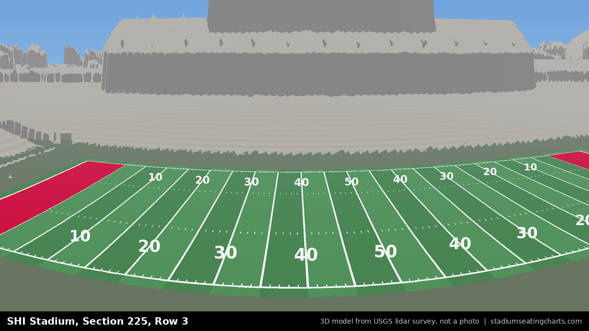 View from SHI Stadium Section 225, Row 3, looking toward the field