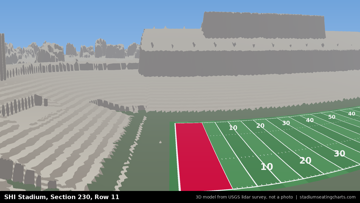 View from SHI Stadium Section 230, Row 11, looking toward the field