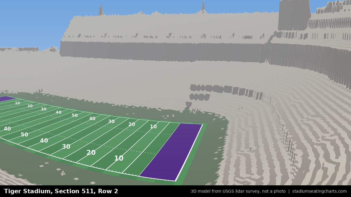 View from Tiger Stadium Section 511, Row 2, looking toward the field