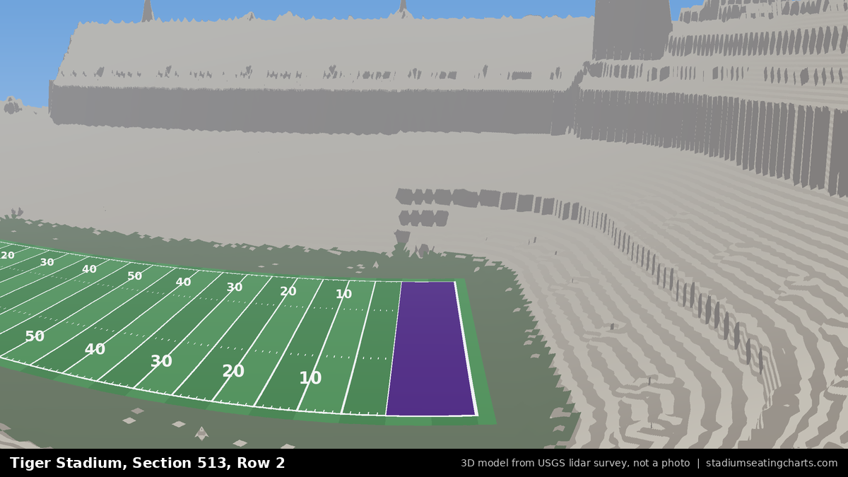 View from Tiger Stadium Section 513, Row 2, looking toward the field