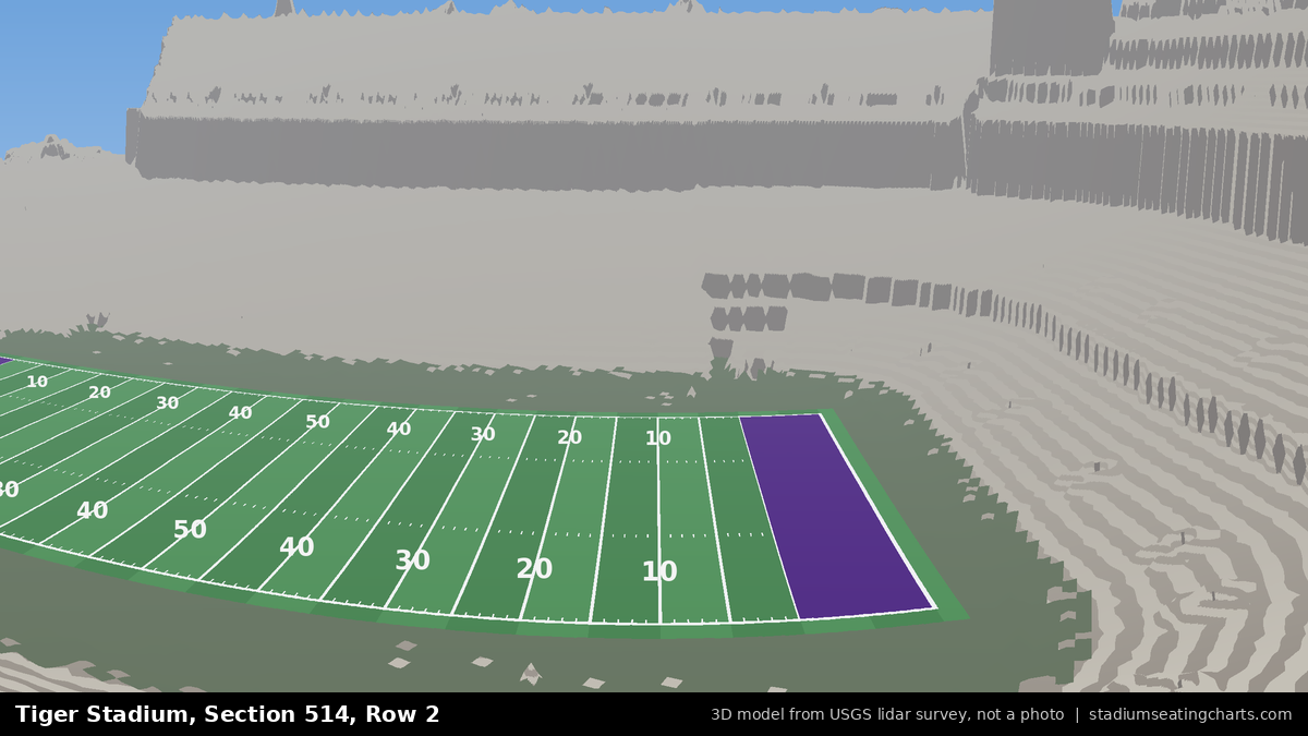 View from Tiger Stadium Section 514, Row 2, looking toward the field