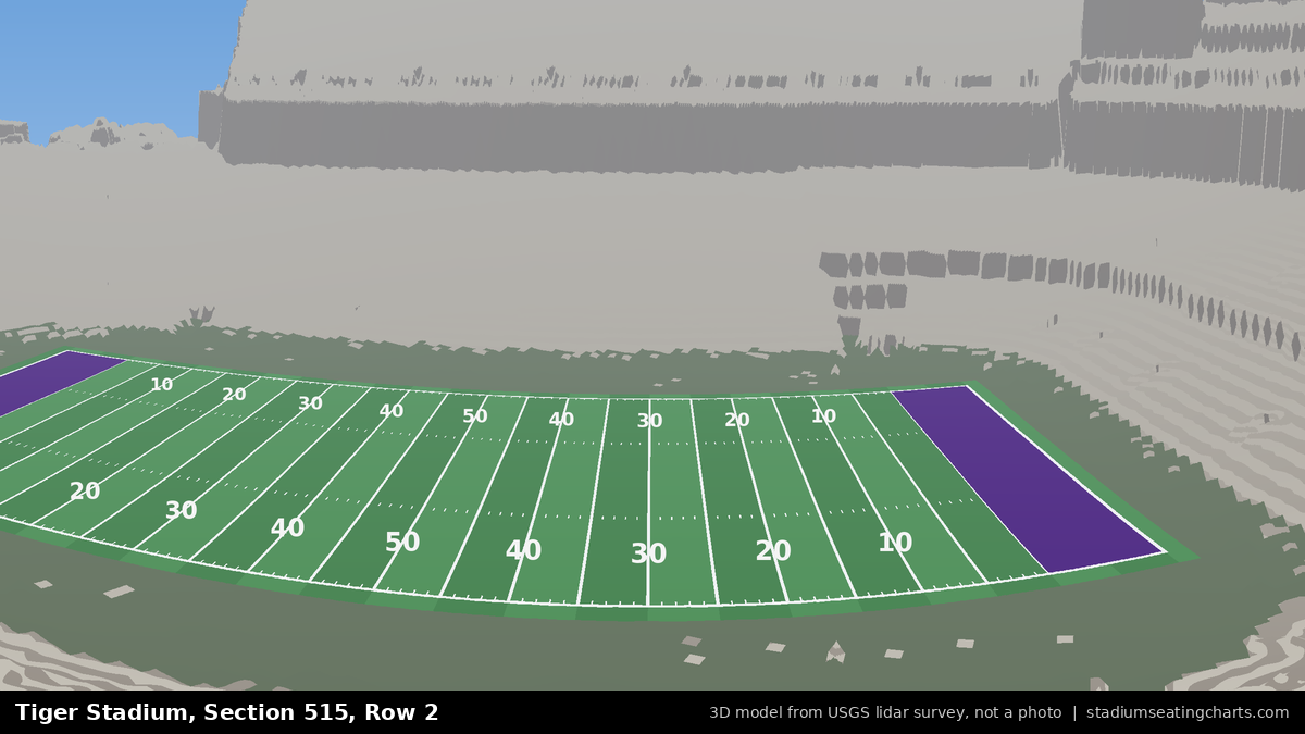View from Tiger Stadium Section 515, Row 2, looking toward the field