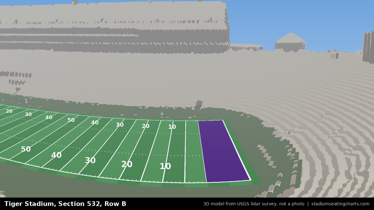 View from Tiger Stadium Section 532, Row B, looking toward the field