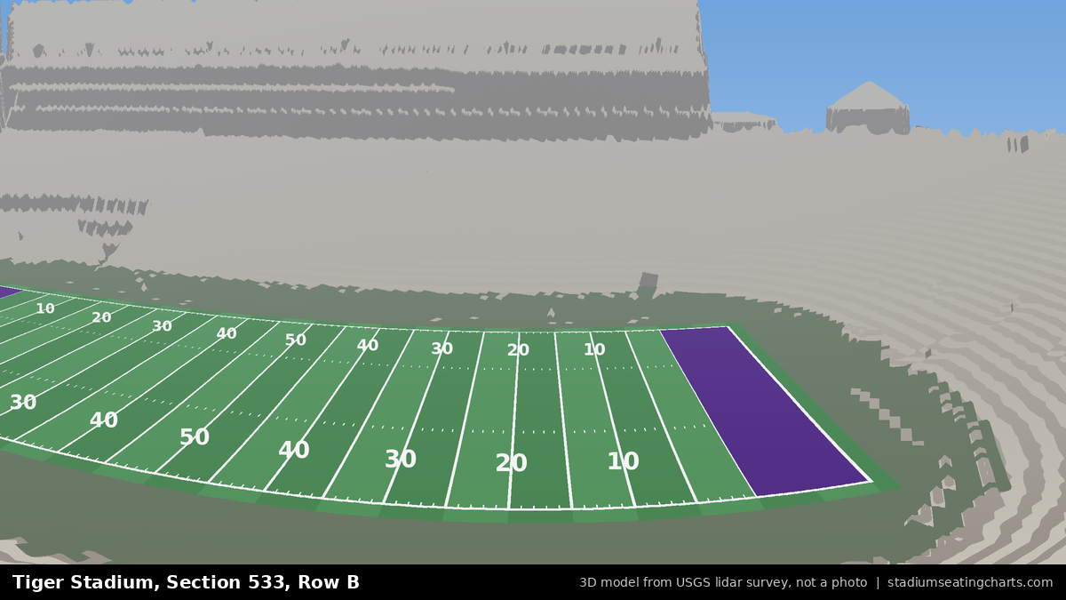 View from Tiger Stadium Section 533, Row B, looking toward the field