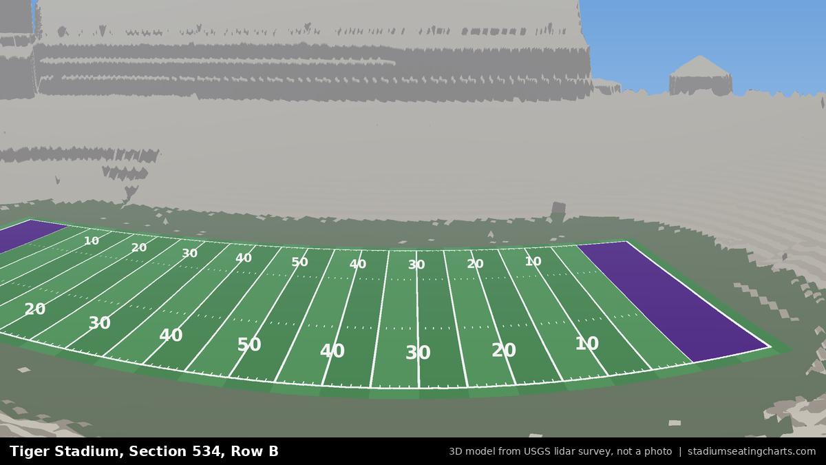 View from Tiger Stadium Section 534, Row B, looking toward the field