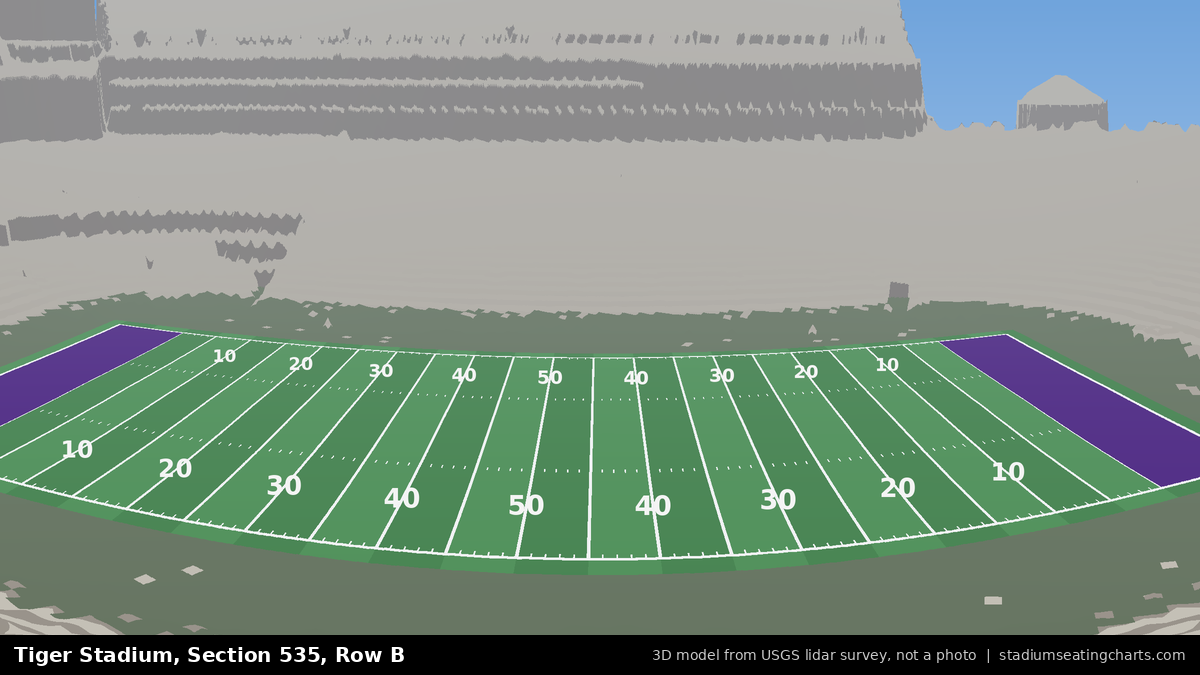 View from Tiger Stadium Section 535, Row B, looking toward the field