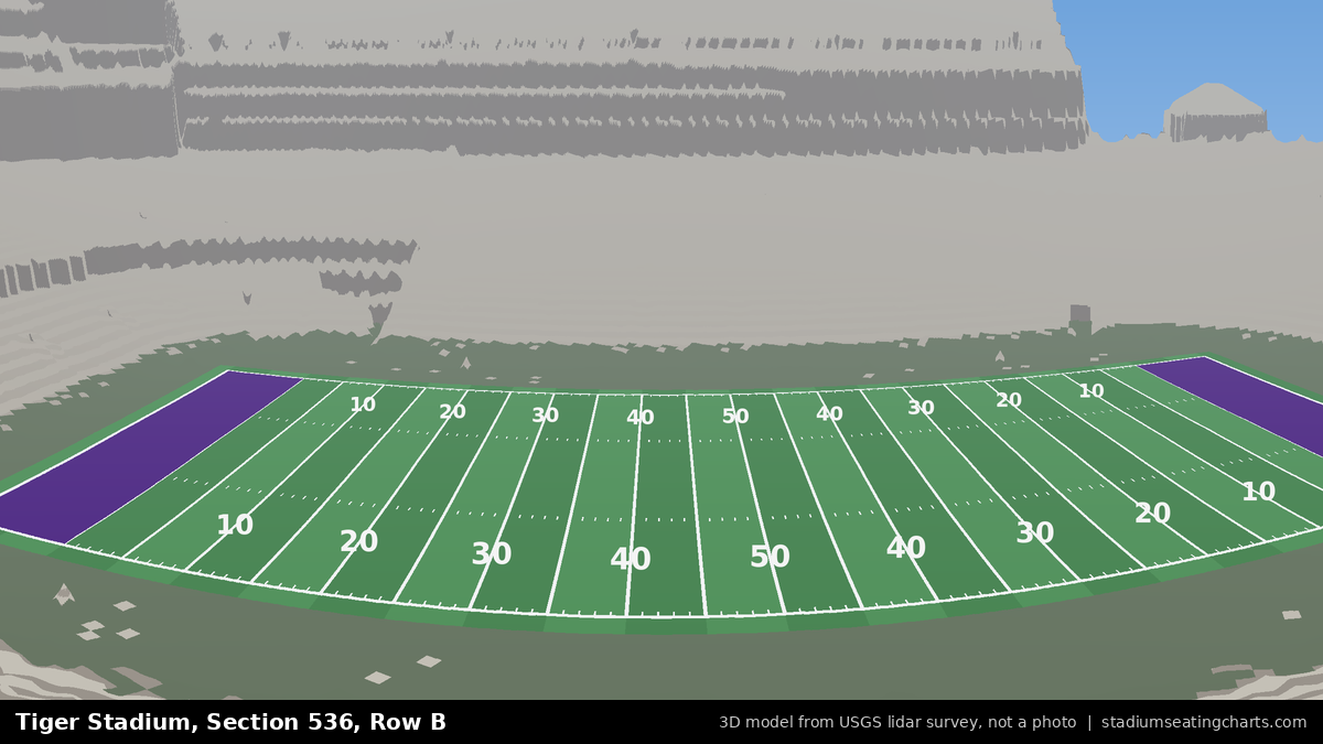View from Tiger Stadium Section 536, Row B, looking toward the field