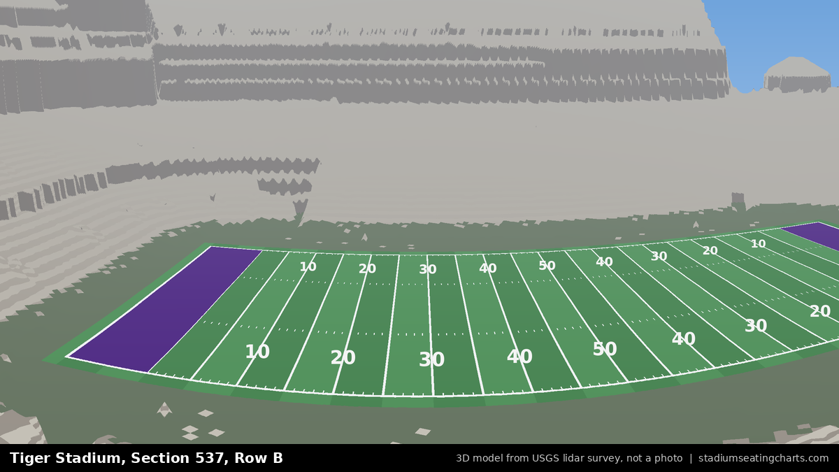 View from Tiger Stadium Section 537, Row B, looking toward the field