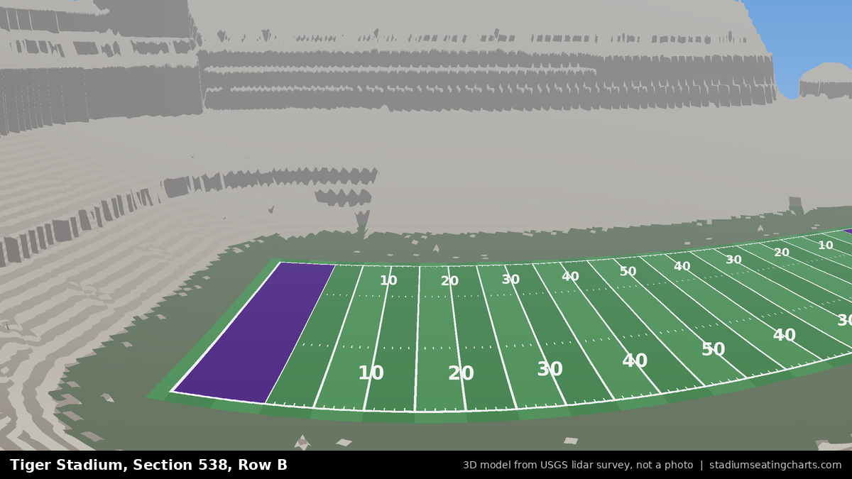 View from Tiger Stadium Section 538, Row B, looking toward the field