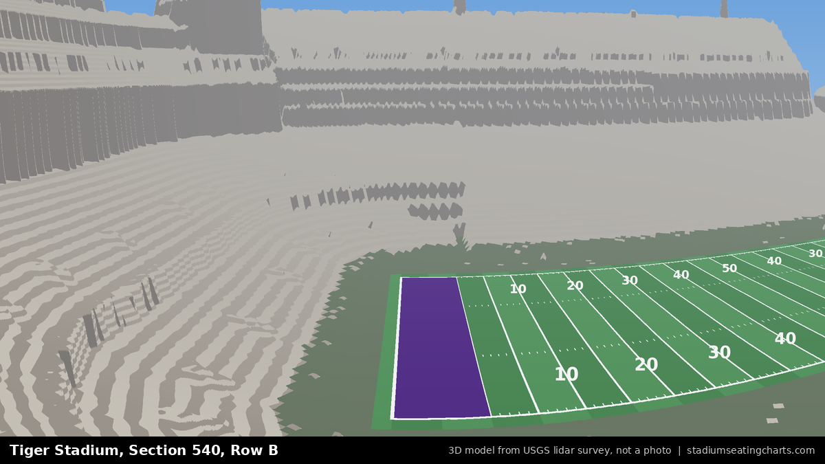 View from Tiger Stadium Section 540, Row B, looking toward the field