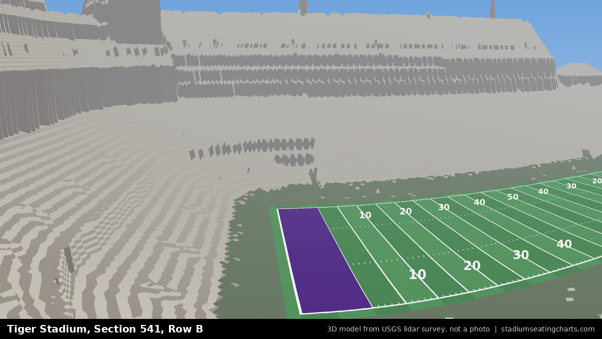 View from Tiger Stadium Section 541, Row B, looking toward the field