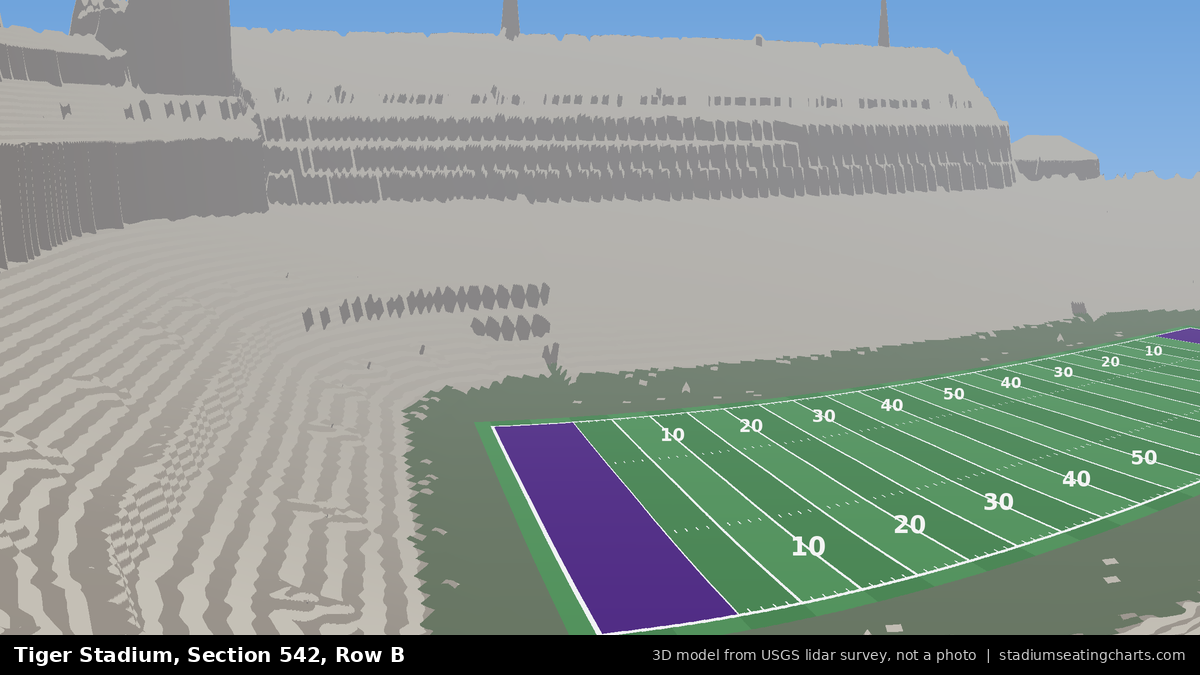 View from Tiger Stadium Section 542, Row B, looking toward the field