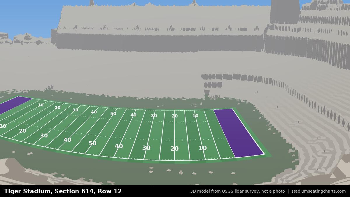 View from Tiger Stadium Section 614, Row 12, looking toward the field