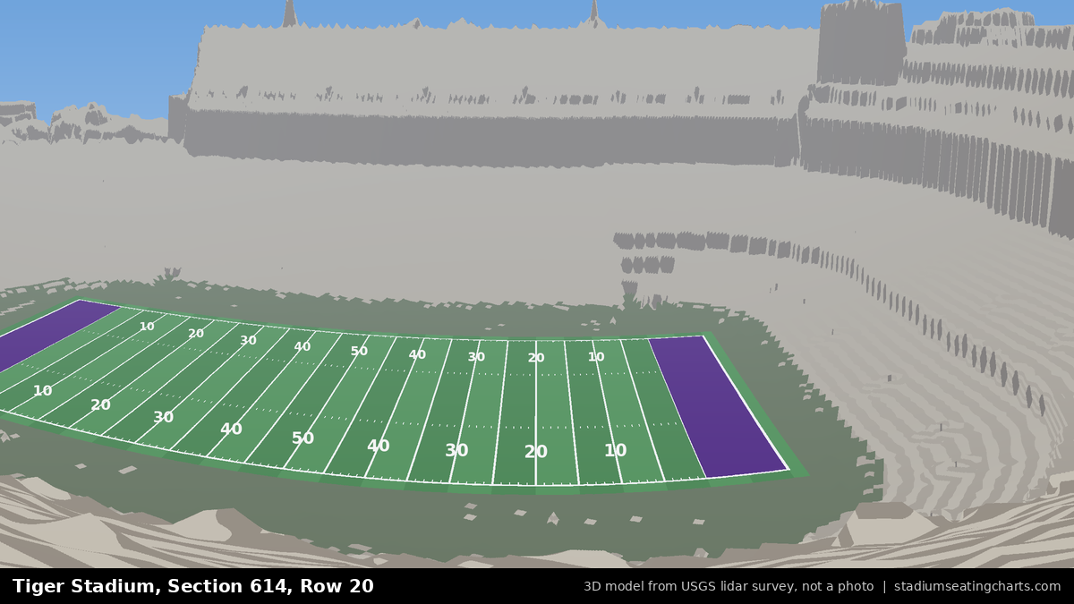 View from Tiger Stadium Section 614, Row 20, looking toward the field