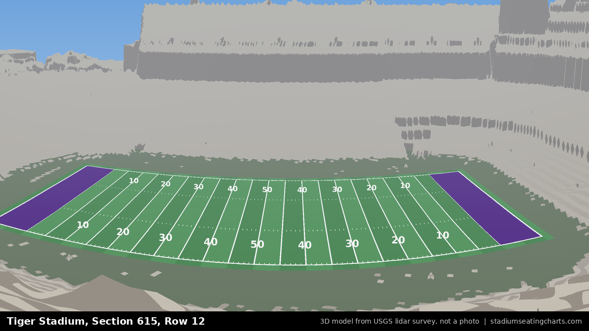 View from Tiger Stadium Section 615, Row 12, looking toward the field