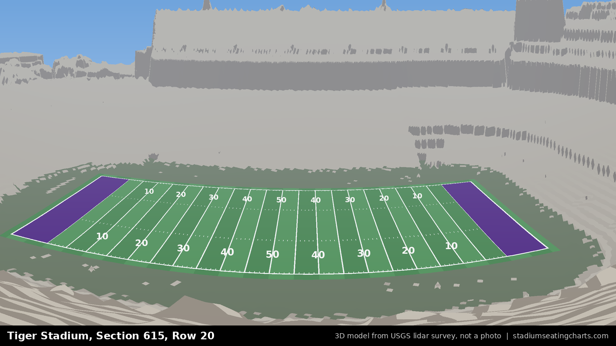 View from Tiger Stadium Section 615, Row 20, looking toward the field