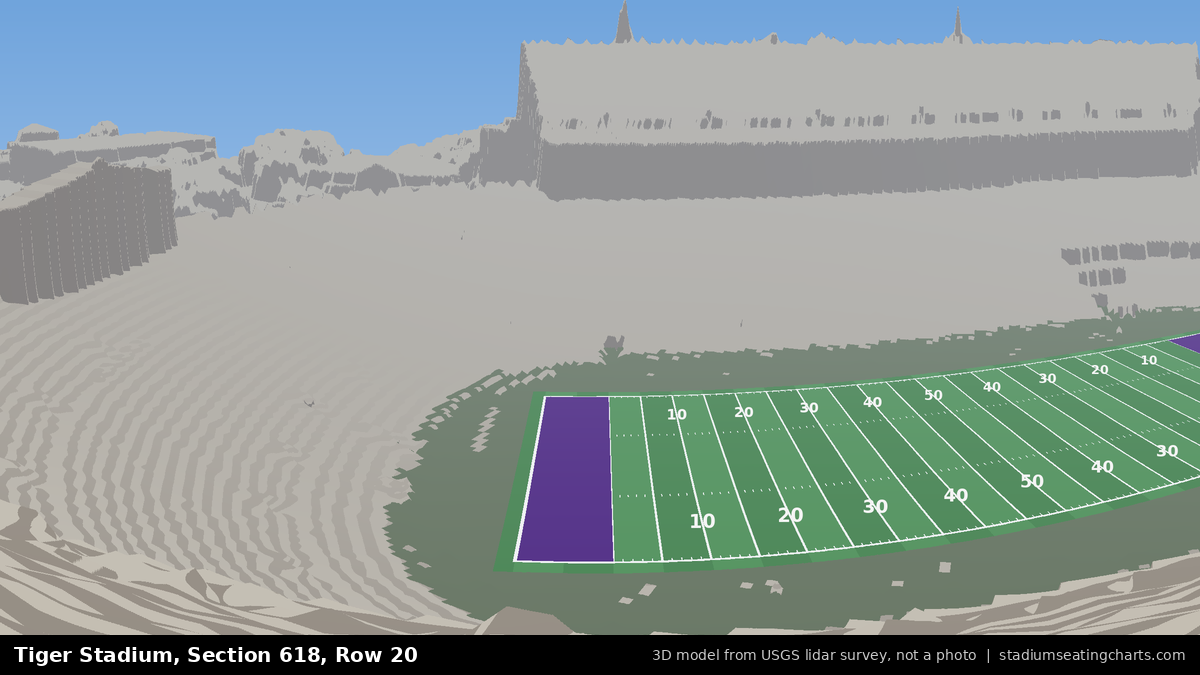 View from Tiger Stadium Section 618, Row 20, looking toward the field