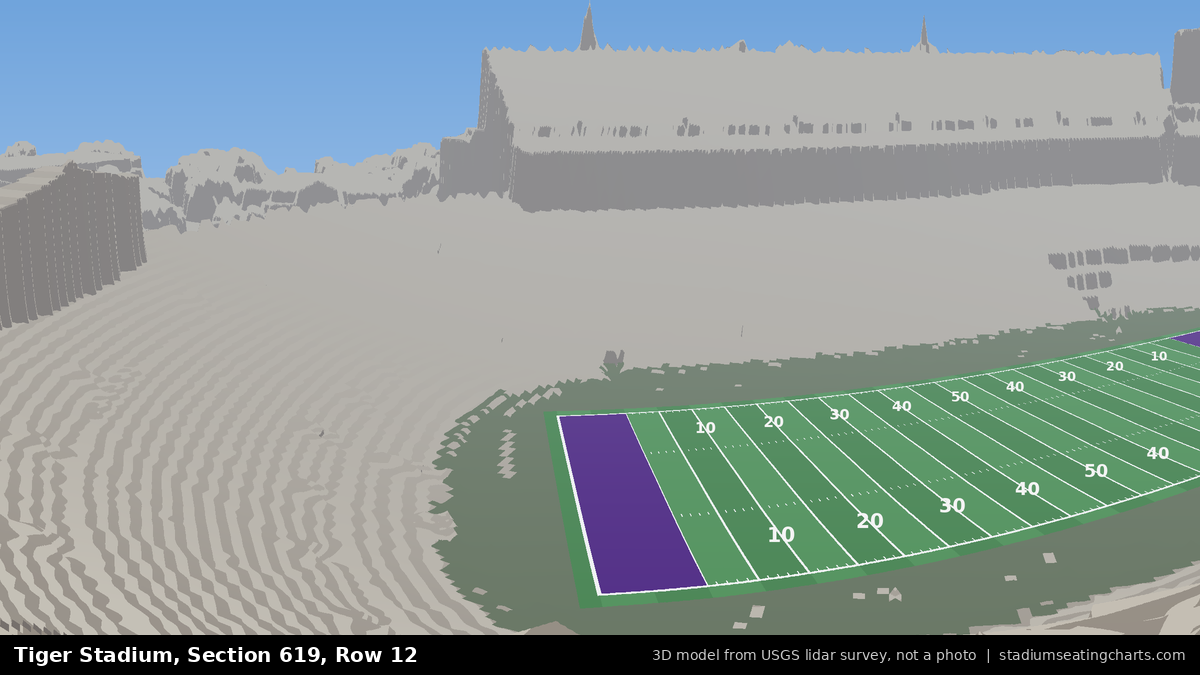 View from Tiger Stadium Section 619, Row 12, looking toward the field