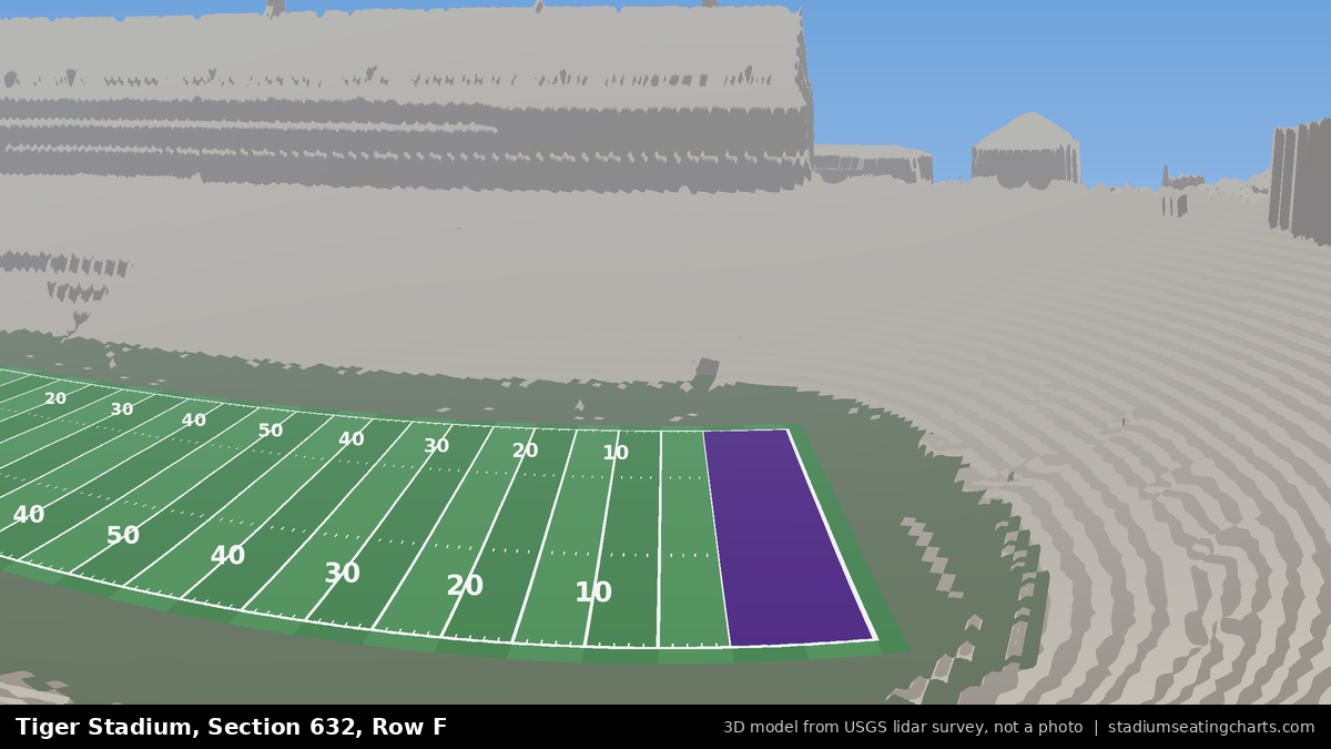View from Tiger Stadium Section 632, Row F, looking toward the field