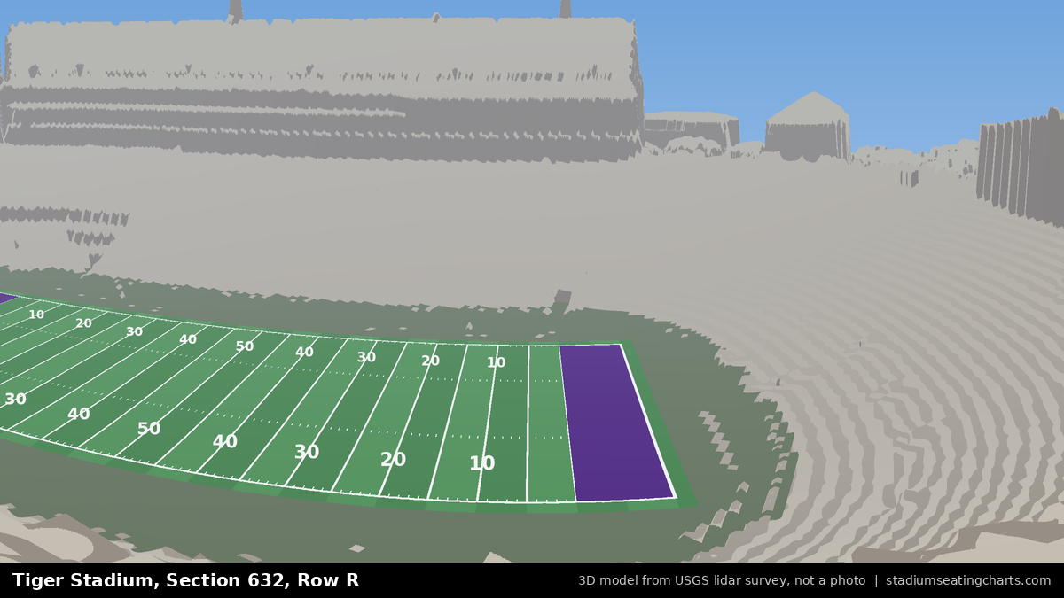 View from Tiger Stadium Section 632, Row R, looking toward the field