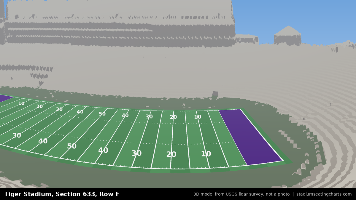 View from Tiger Stadium Section 633, Row F, looking toward the field