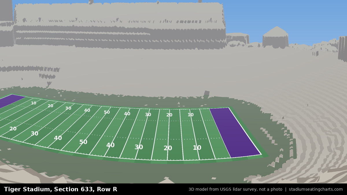 View from Tiger Stadium Section 633, Row R, looking toward the field