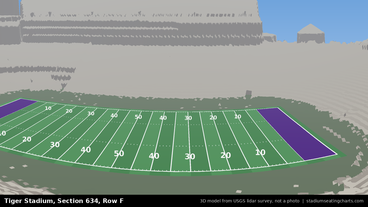 View from Tiger Stadium Section 634, Row F, looking toward the field