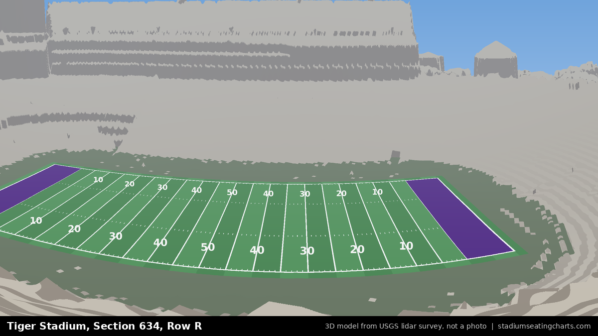 View from Tiger Stadium Section 634, Row R, looking toward the field