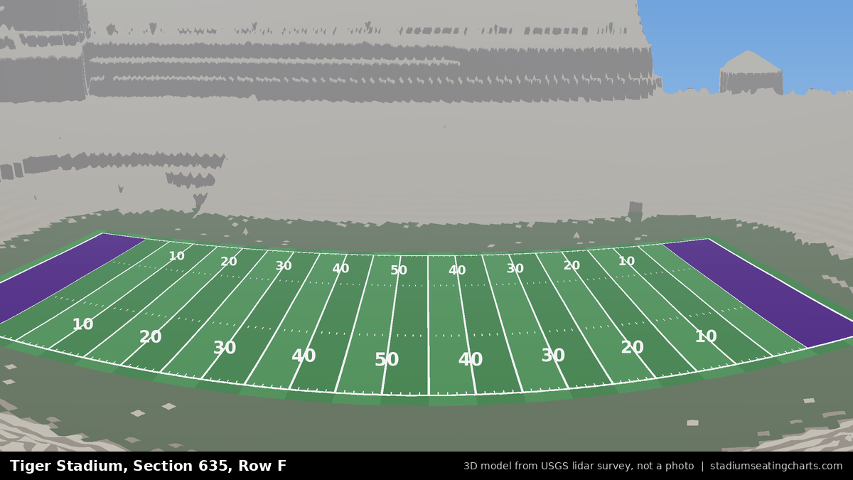 View from Tiger Stadium Section 635, Row F, looking toward the field